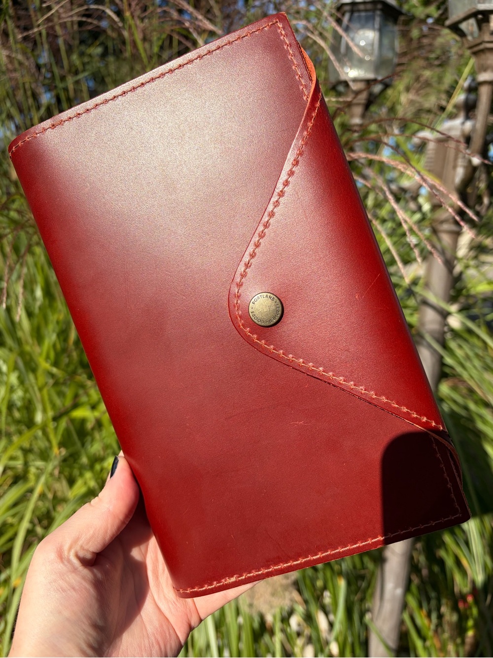 NWOT Portland Leather Goods Large Snap Journal in Madrone or Cowboy Sunset